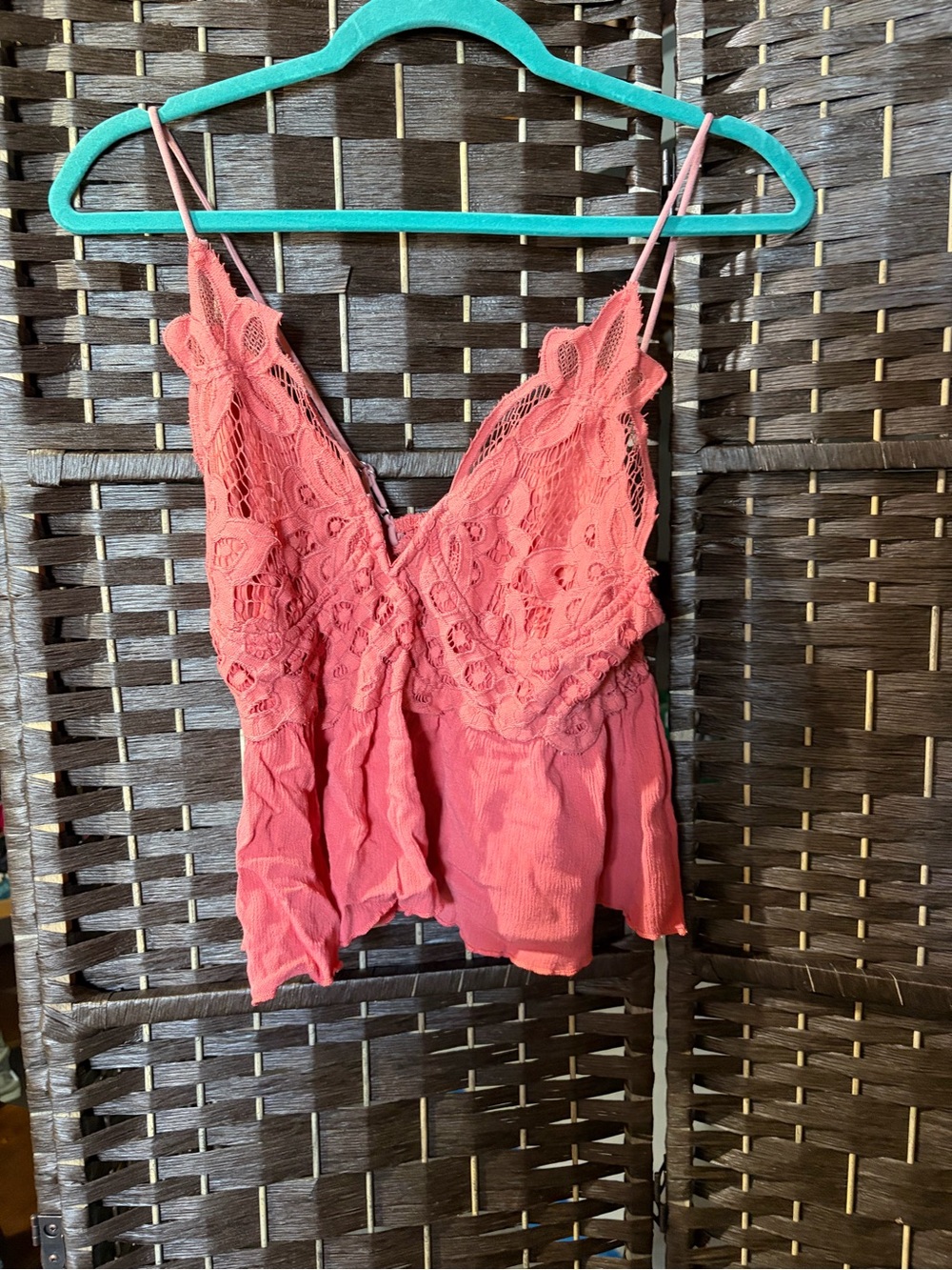 Rue21 Coral Lace V-Neck Cami